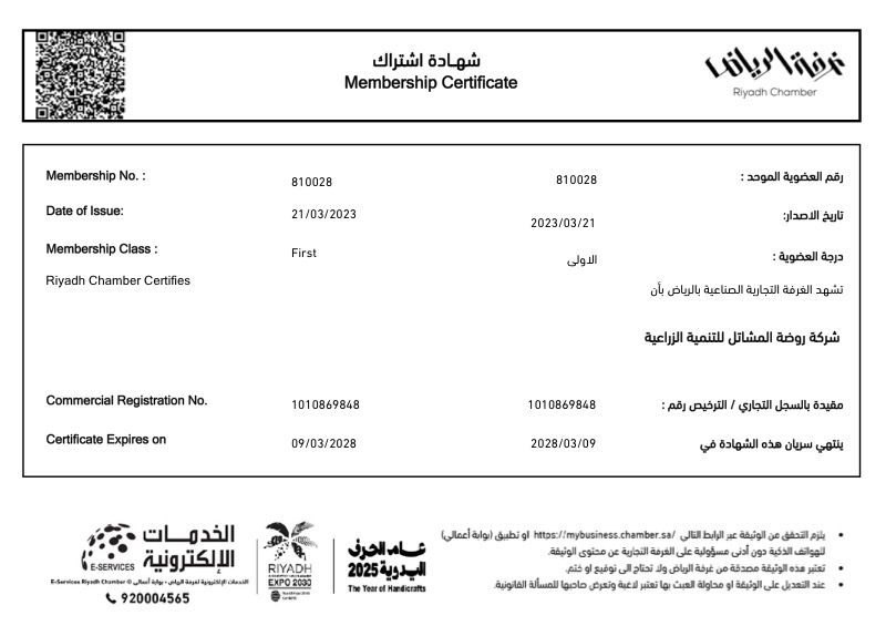 Chamber of Commerce Certificate